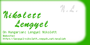 nikolett lengyel business card